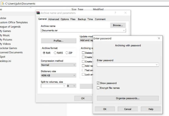 bảo vệ tệp bằng mật khẩu