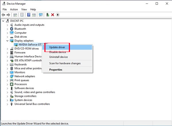 Hướng dẫn cập nhật driver cho card màn hình NVIDIA 2