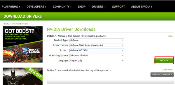 update driver card NVIDIA thông tin