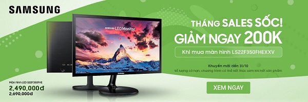 Khuyến mại cực shock khi mua màn hình samsung LS22F350FHEXXV chỉ với giá 2.490.000đ
