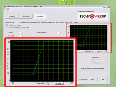 Ô biểu đồ điều chỉnh tốc độ quạt trong ATI RBE