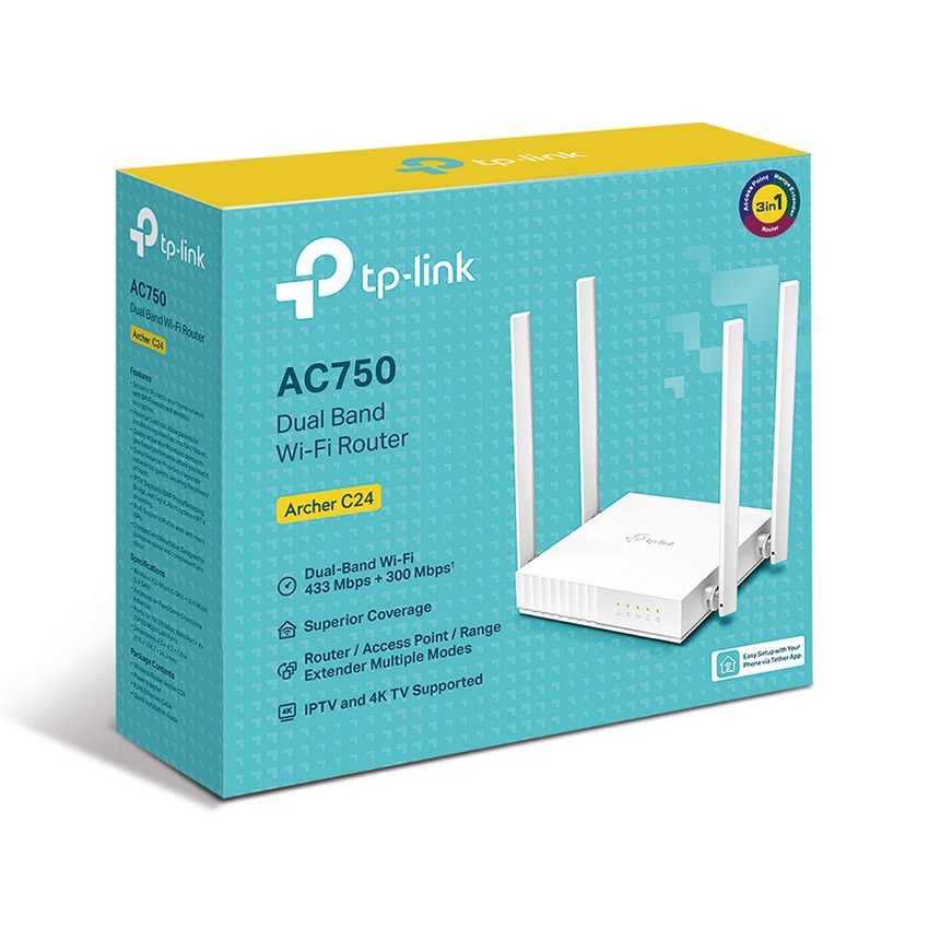 Bộ phát wifi TP-Link Archer C24 tốc độ AC750Mbps