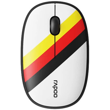 Chuột không dây Rapoo M650 Silent Germany màu White Yellow Red (Bluetooth, Wireless)
