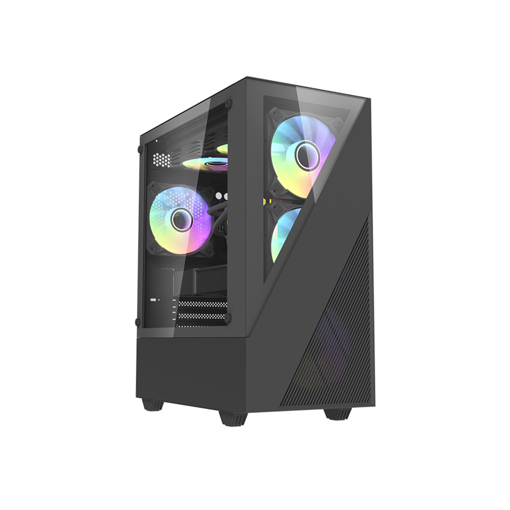 Vỏ Case máy tính Darkflash E330M Black (MATX, Màu Đen)