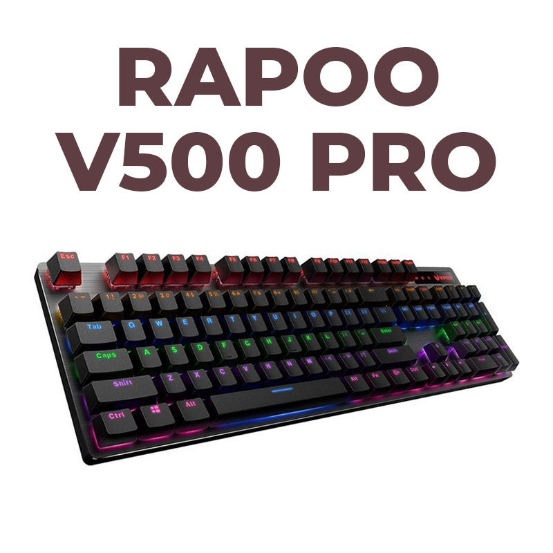 Bàn Phím Cơ Có Dây Gaming Rapoo V500 Pro Rainbow Backlit 