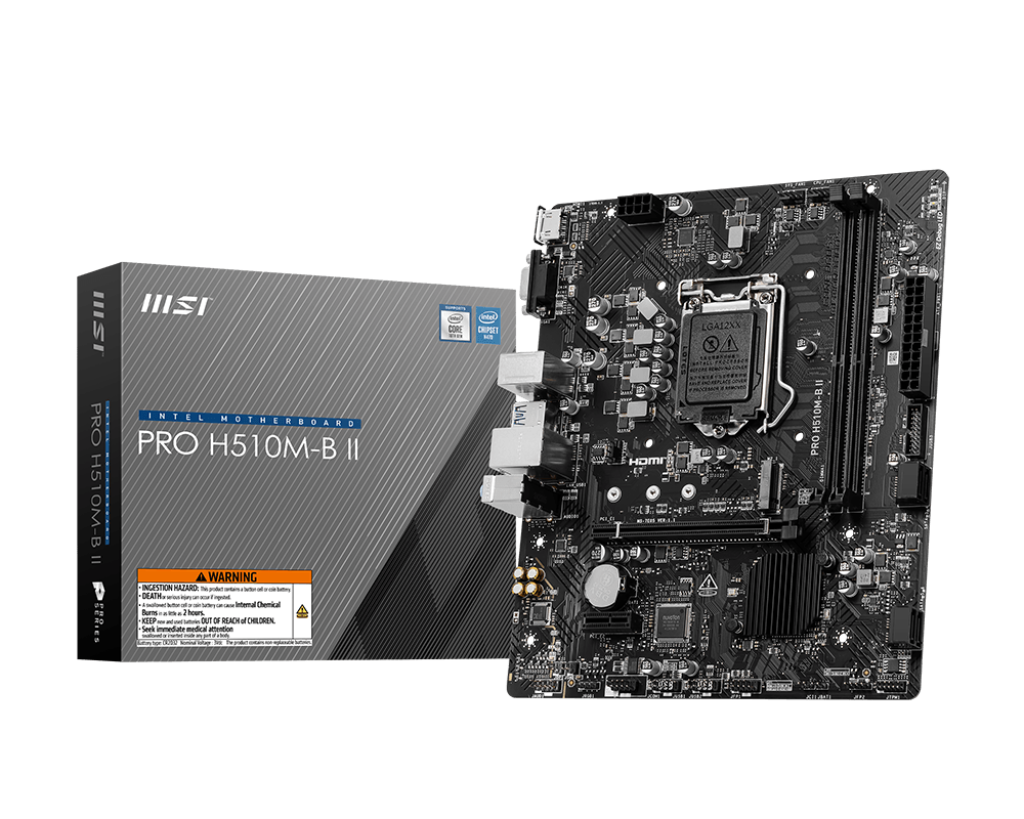 Mainboard MSI PRO H510M-B II (2 x DDR4/ 64GB/ LGA 1200/ Micro ATX)